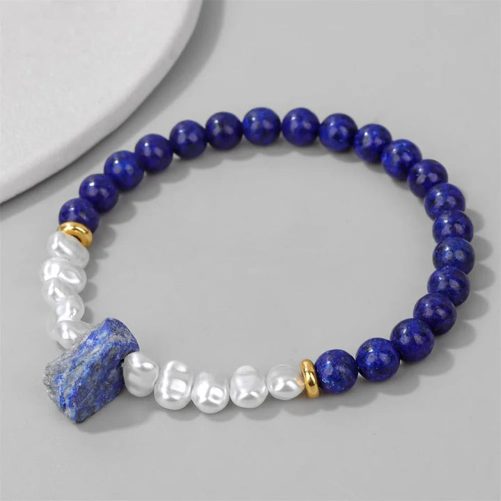 Natural Crystal Beads Bracelet - Eline-Amethyst-The Livary