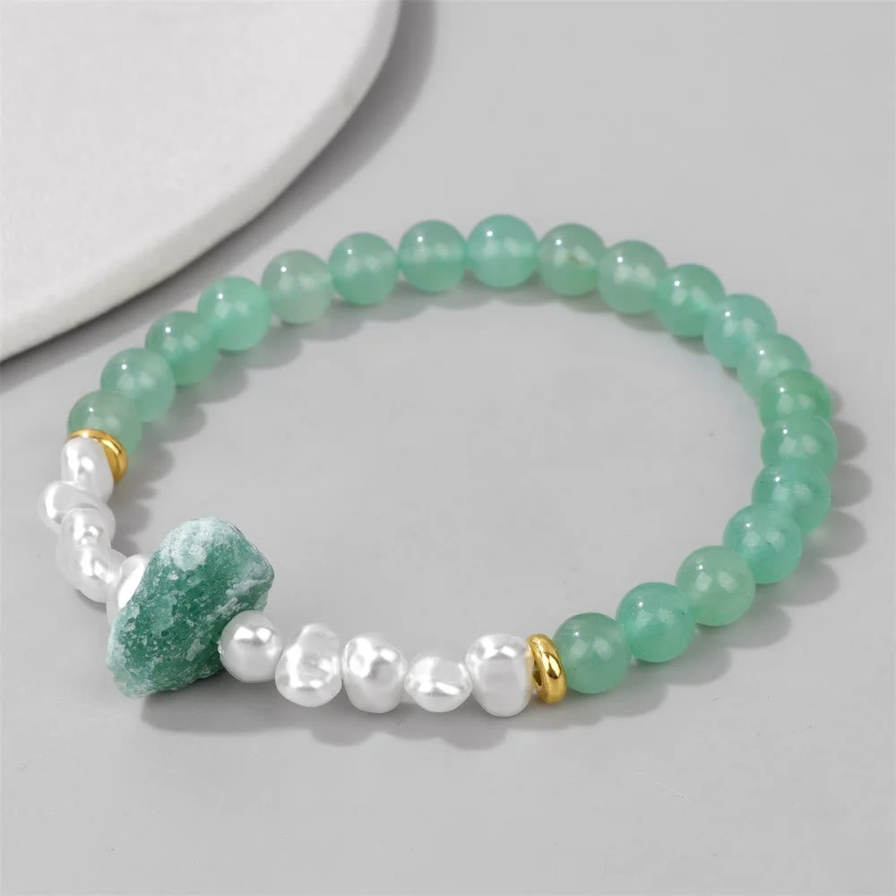 Natural Crystal Beads Bracelet - Eline-Amethyst-The Livary