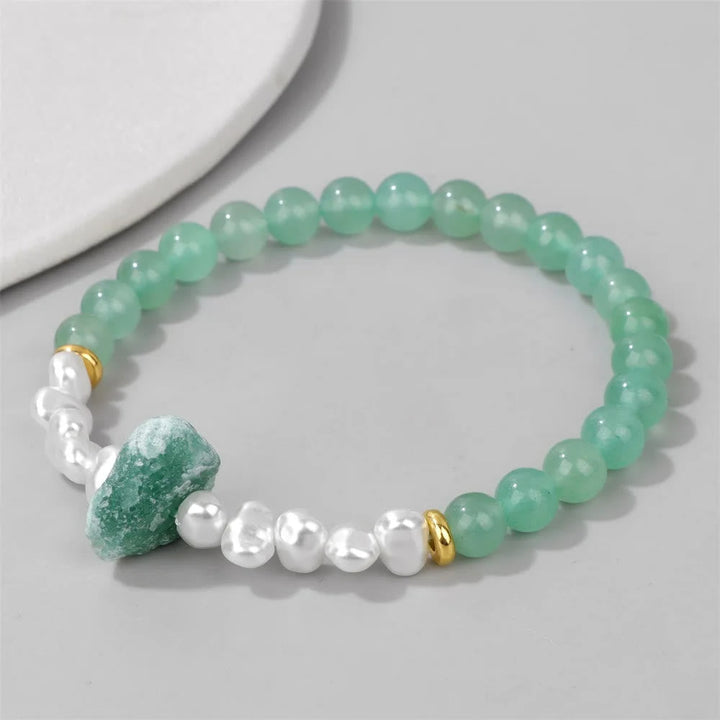 Natural Crystal Beads Bracelet - Eline-Amethyst-The Livary