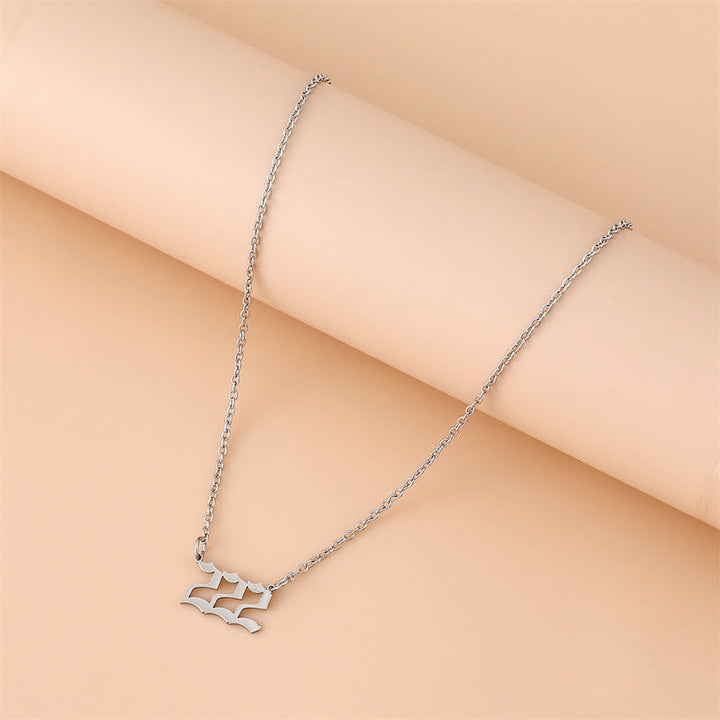 Angel Numbers Stainless Steel Necklace - Celestia-111-Silver-The Livary