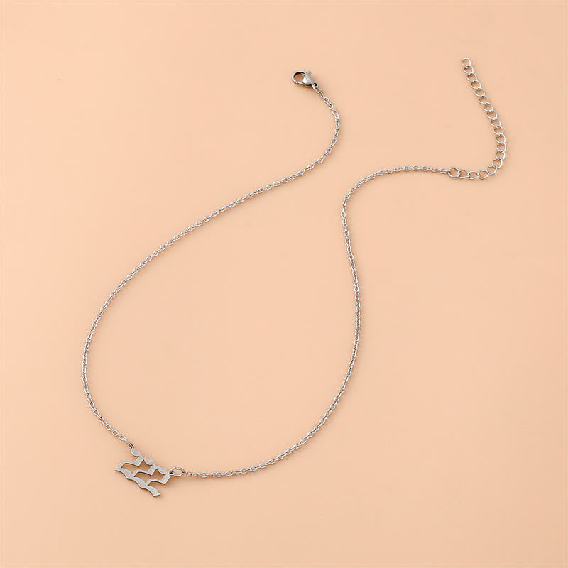 Angel Numbers Stainless Steel Necklace - Celestia-111-Silver-The Livary