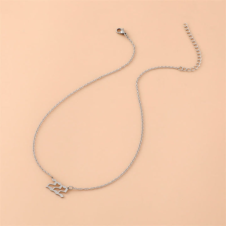 Angel Numbers Stainless Steel Necklace - Celestia-111-Silver-The Livary