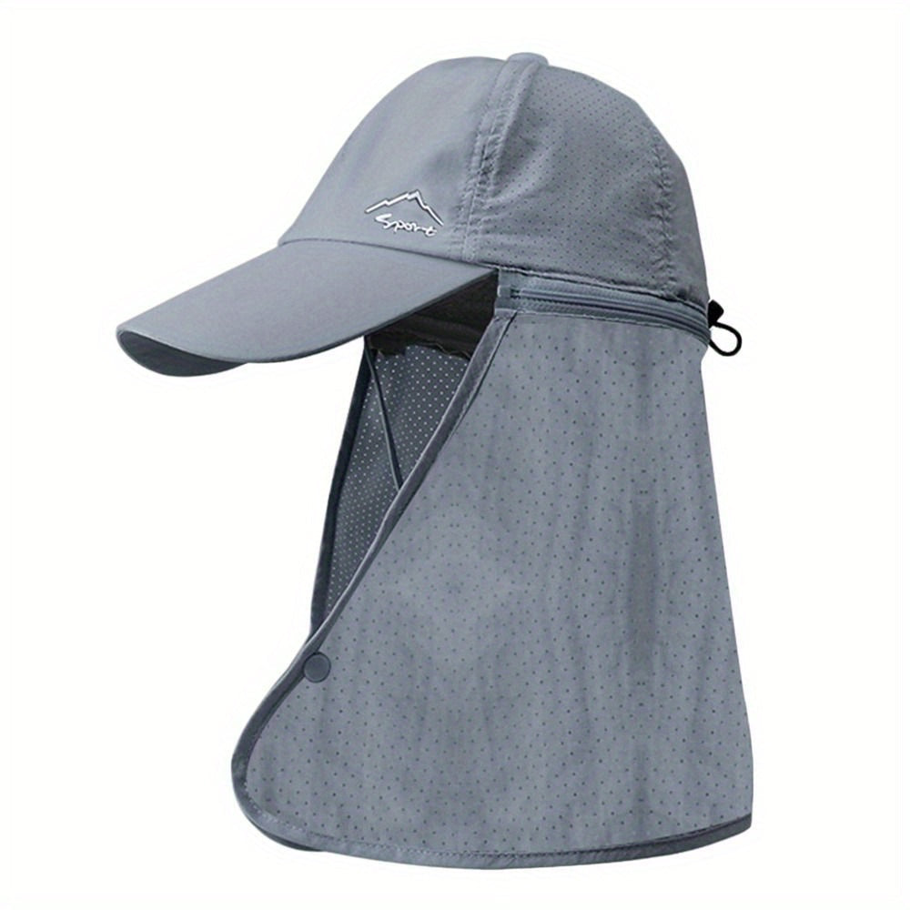 UV protection trucker hat with neck protection for outdoor adventures - SchattenPro-Black-The Livary