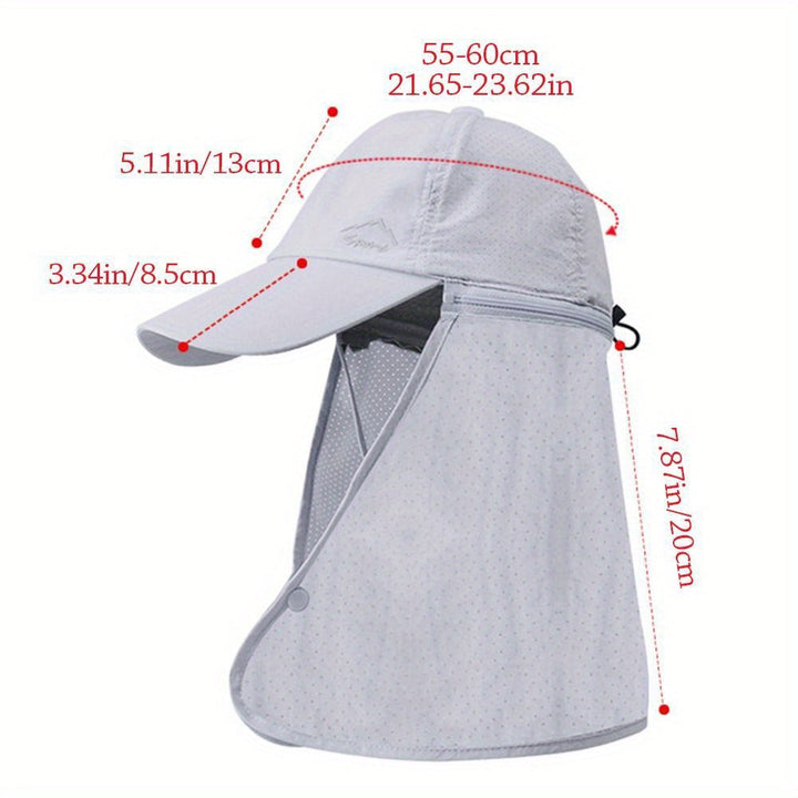 UV protection trucker hat with neck protection for outdoor adventures - SchattenPro-Black-The Livary