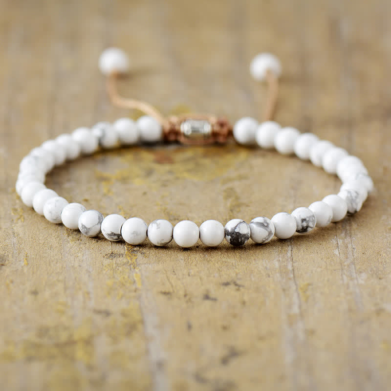 Natural Stone Pearl Adjustable Braided Bracelet - Aisha-Howliet-The Livary