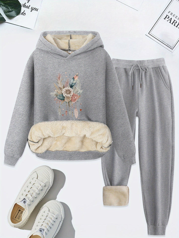 Comfortable Two-Piece Clothing Set for Women - Livia-Light grey-S-The Livary