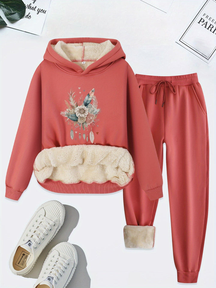 Comfortable Two-Piece Clothing Set for Women - Livia-Pink-S-The Livary