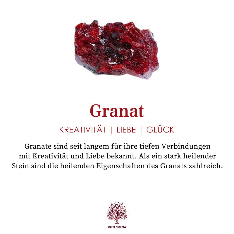 Natural Raw Birthstone Ring - Selina-January & Pomegranate-The Livary