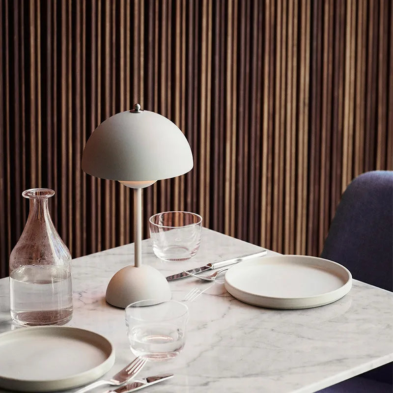 Trendy Mushroom-shaped Design Lamp - MushLuxe-White-Small (9.06 inches)-The Livary