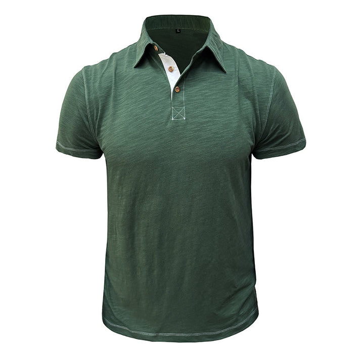 Men's Polo Shirt made of Soft Cotton – Matteo-Green-S-The Livary