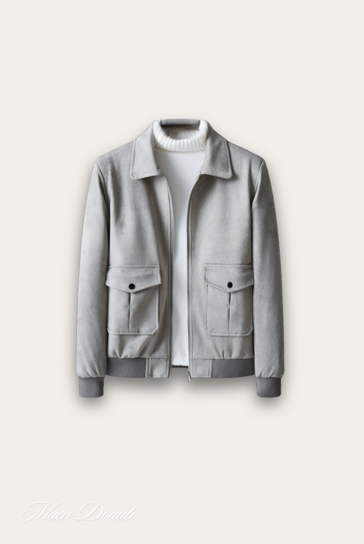Trendy Grey Men's Jacket – Matteo-M-The Livary