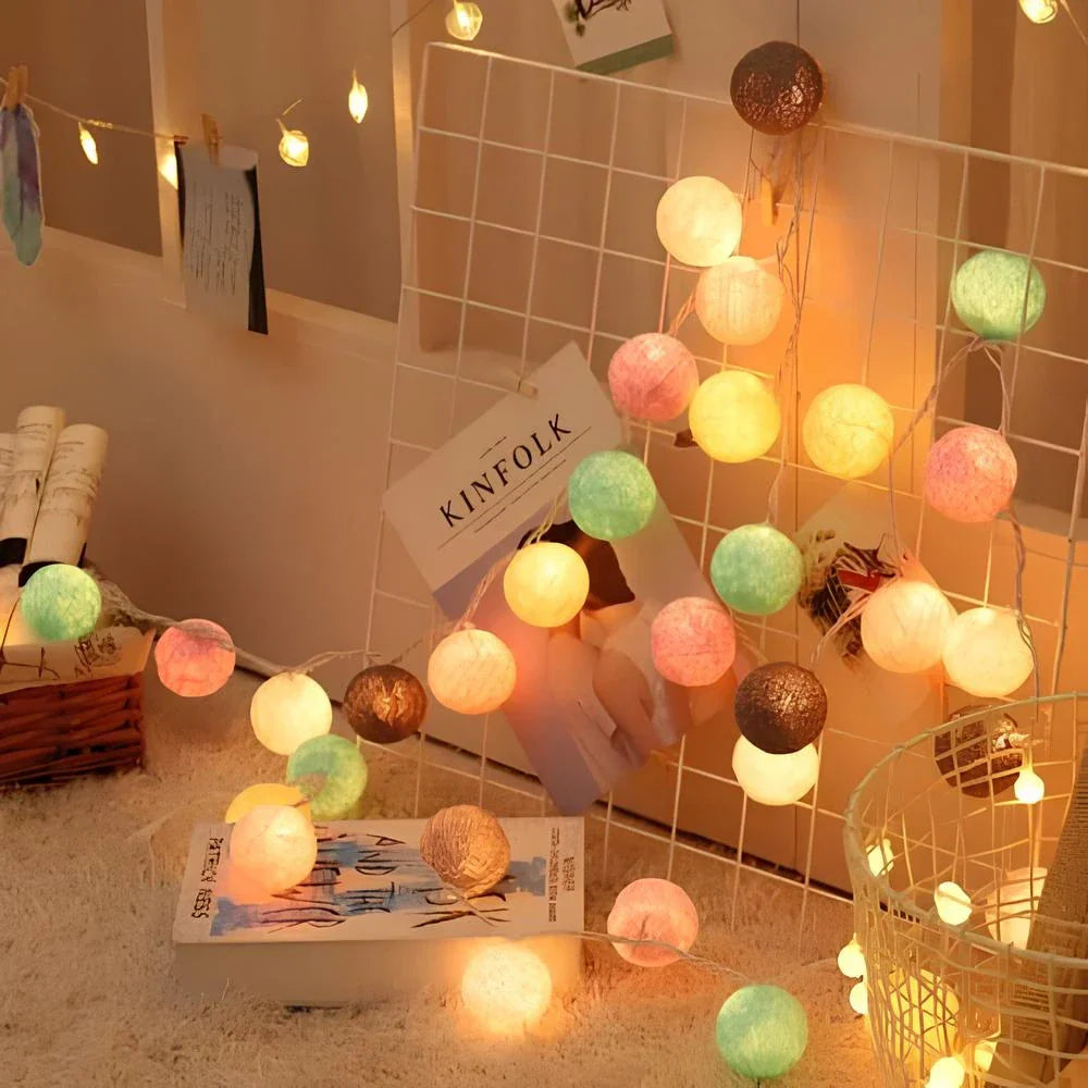 Atmospheric Ball String Lights - LumaBreeze-Candy-59.05 inch es-USB-The Livary