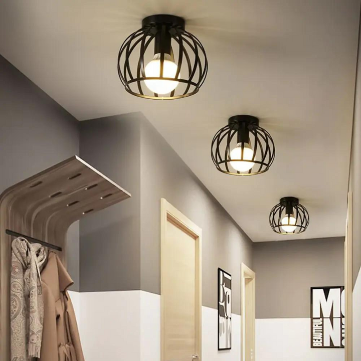 Trendy Industrial Ceiling Light with Open Design - ForgeLight-The Livary