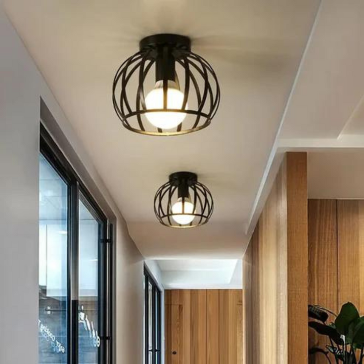 Trendy Industrial Ceiling Light with Open Design - ForgeLight-The Livary