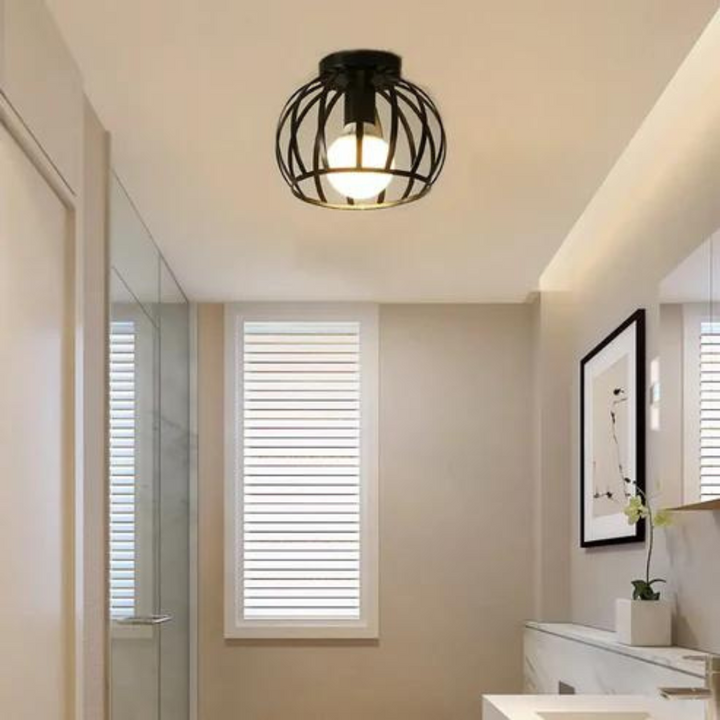 Trendy Industrial Ceiling Light with Open Design - ForgeLight-The Livary