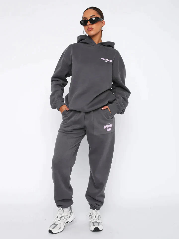 Comfortable Women's Tracksuit – Elise-Light grey-S-The Livary