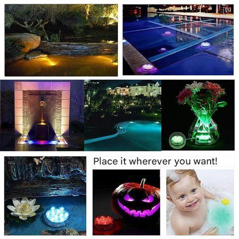 Waterproof LED Underwater Light with Remote Control - GlowRipple-1 + 1 FREE-The Livary