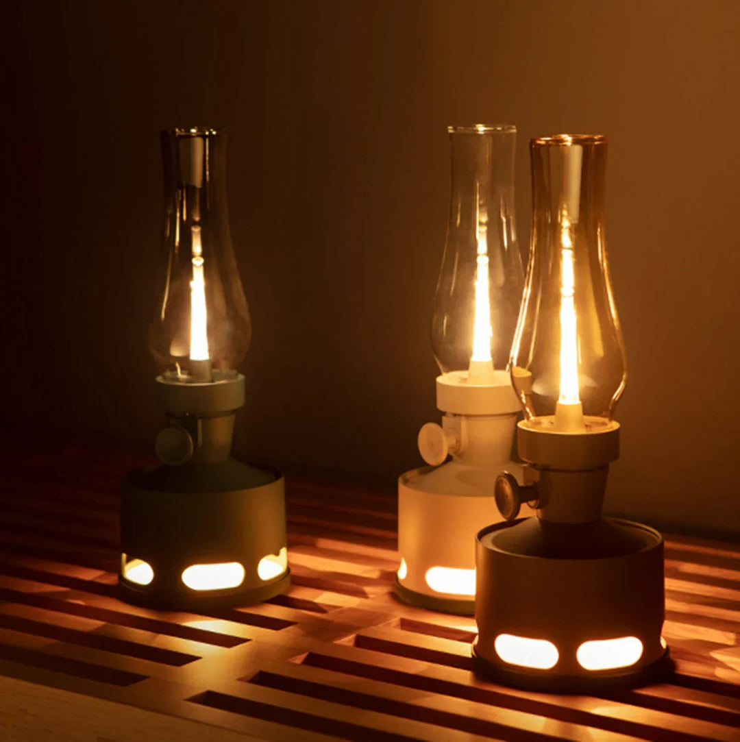 Rechargeable Vintage LED Lantern - LumaLantern-Green-The Livary
