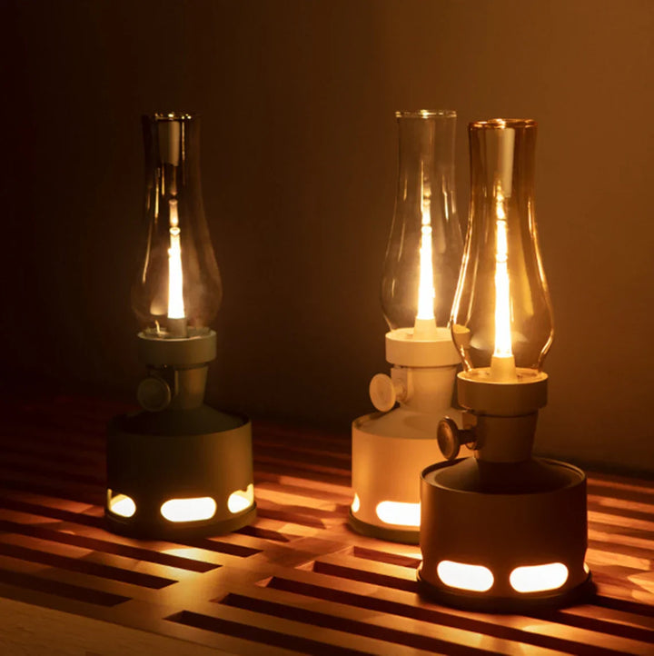 Rechargeable Vintage LED Lantern - LumaLantern-Green-The Livary