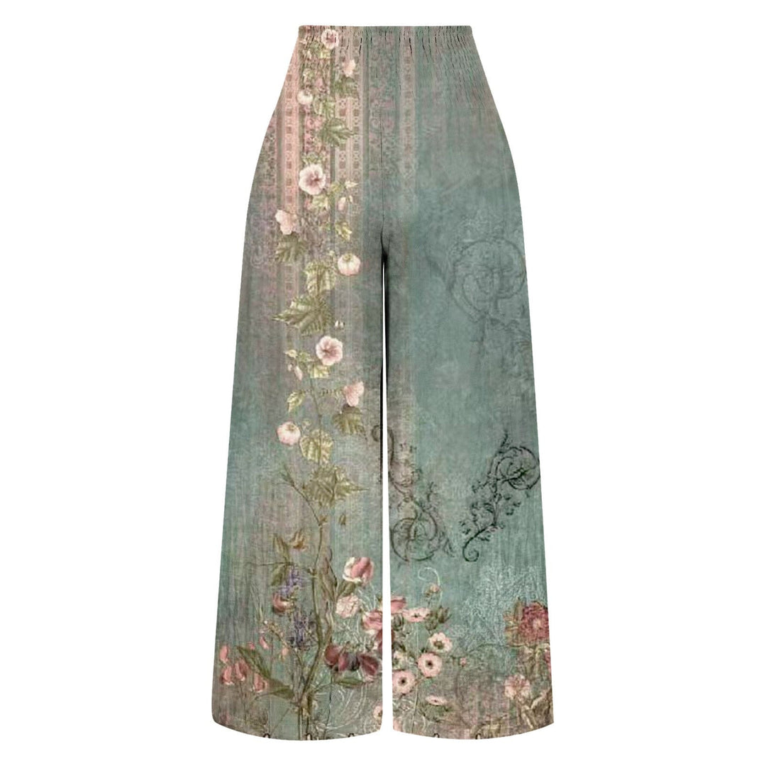 Comfortable and Stylish Flared Women's Trousers - Lotte-Green-S-The Livary