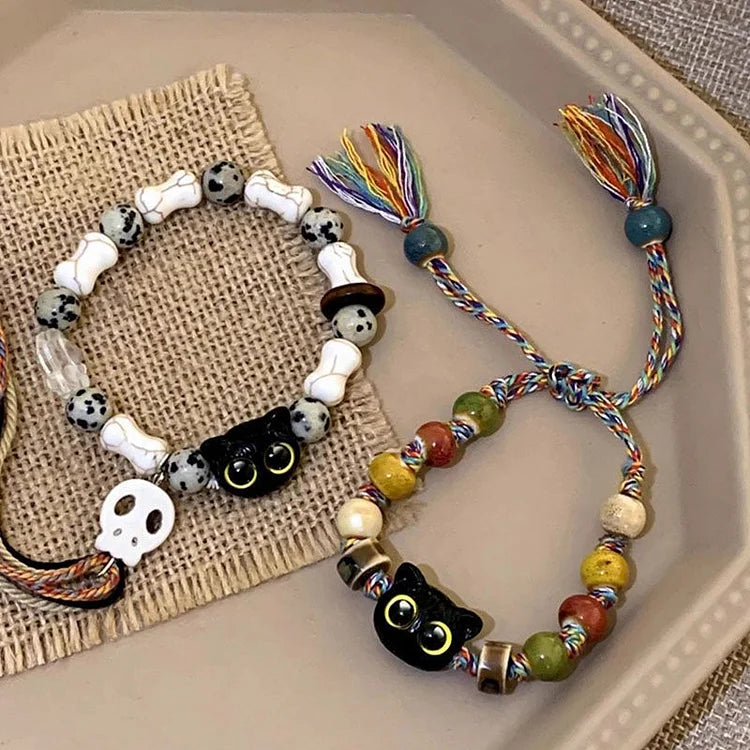 Katjes and Skull Bracelet - Selina-Kittens-The Livary