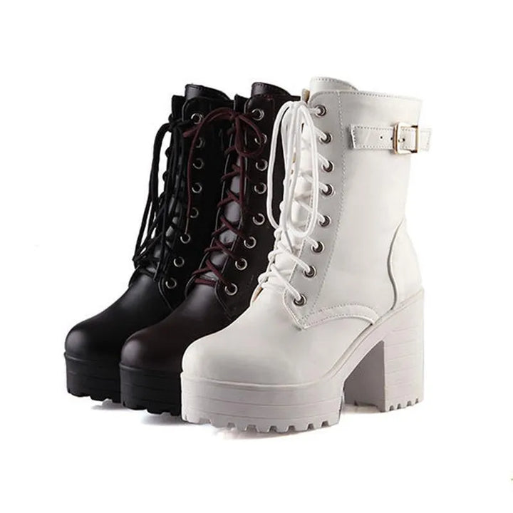 Cool Lace-up Shoes with Buckle and Profile Sole - Luna-Brown-2.5-The Livary