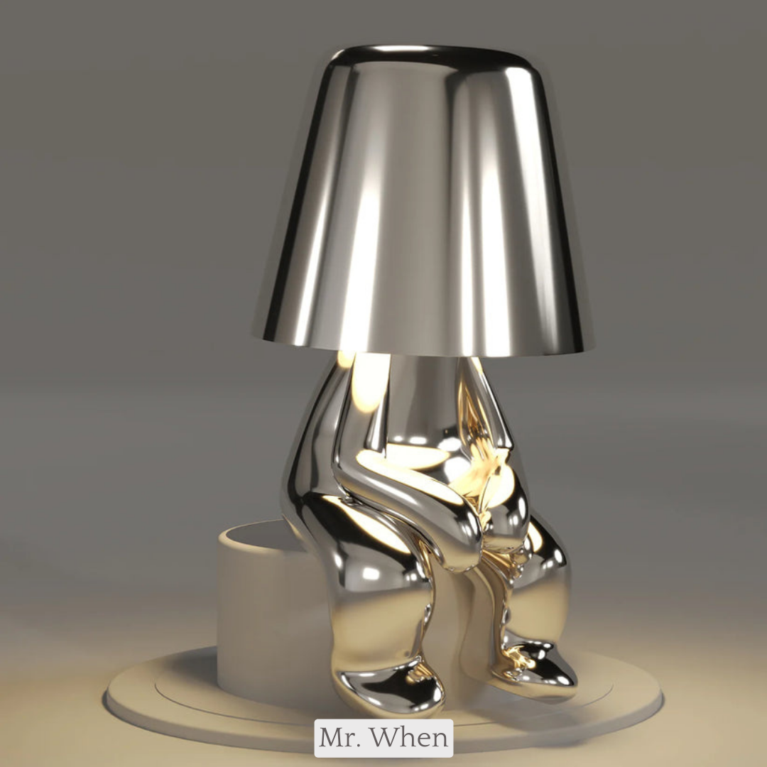 Lighting lamp for Thinkers - BrightMind-Silver-Mr. When-The Livary