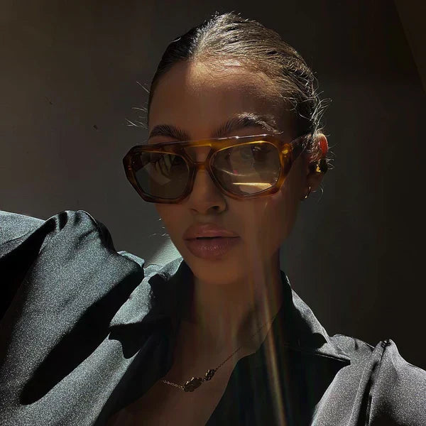Trendy Sunglasses with Glamour Detail – Nova-Brown glass-The Livary