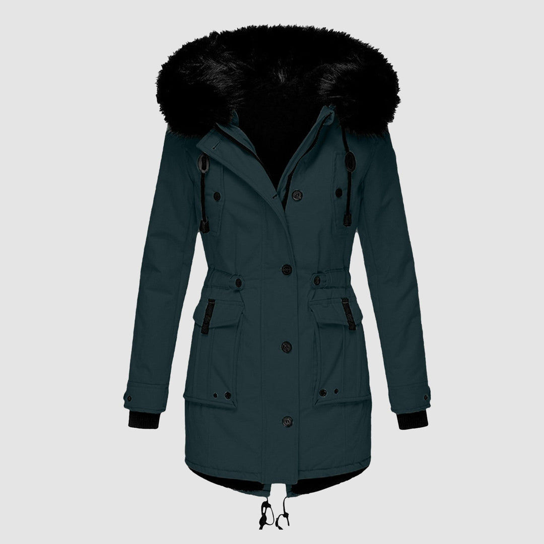 Stylish Women's Winter Coat - Elise-Ochre yellow-S-The Livary