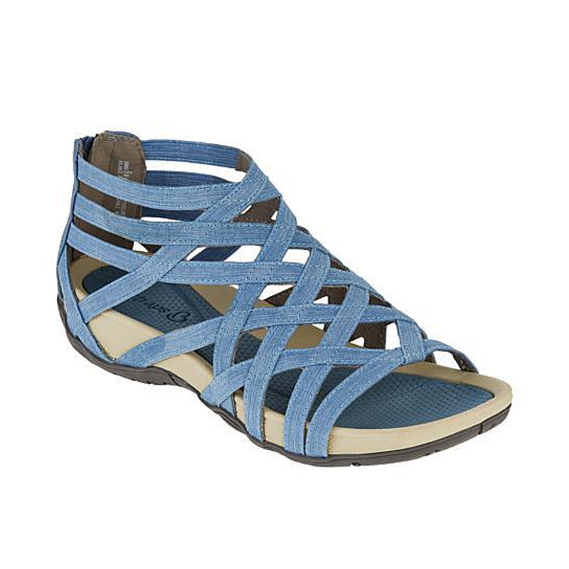 Sweat-absorbing comfort sandals for women – Lorena-Sky blue-3-The Livary