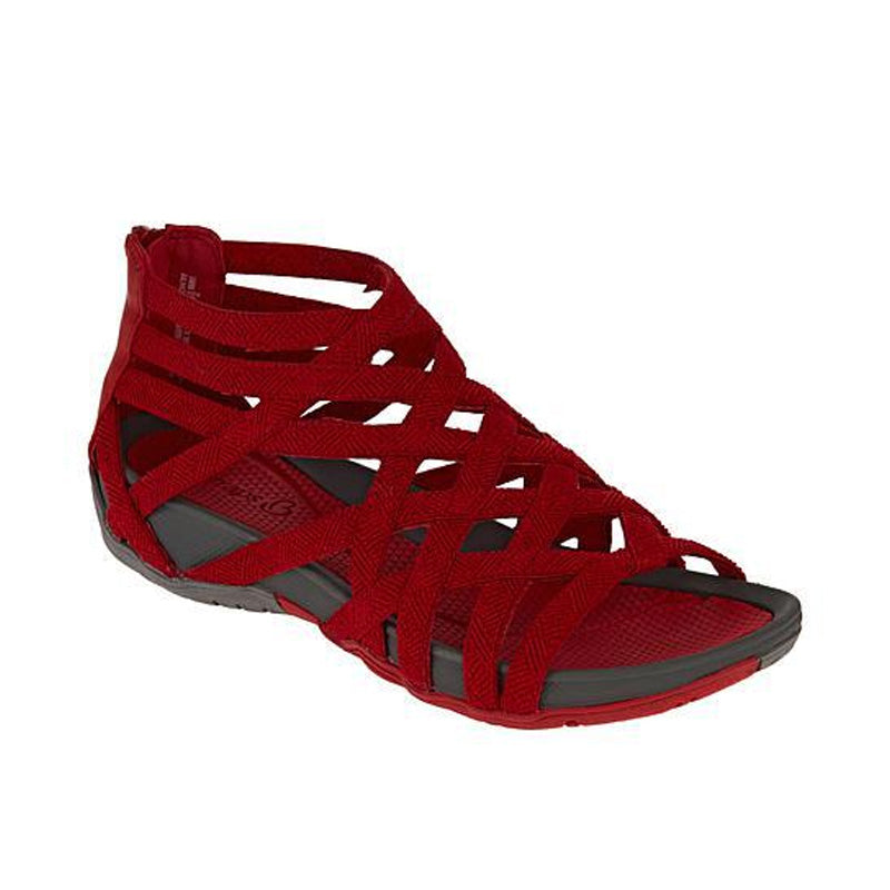 Sweat-absorbing comfort sandals for women – Lorena-Red-3-The Livary