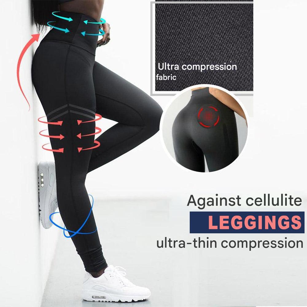 Anti-Cellulite Compression Leggings for Women - SculptFit-Black-S-The Livary