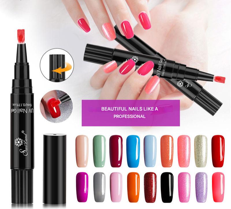 Gel Nail Polish Pen Without UV – Glosséa-Black-The Livary