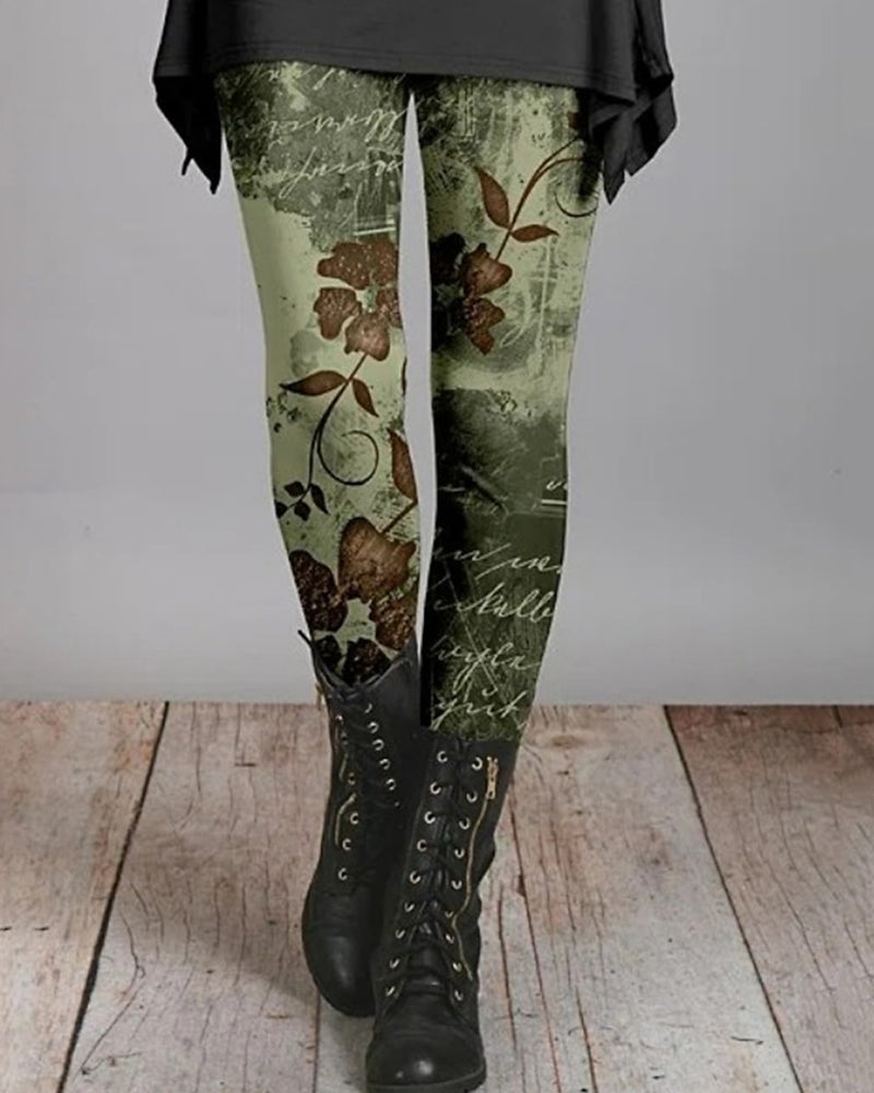 Bohemian Retro Leggings with Ethnic Prints – Ziva-1-S-The Livary
