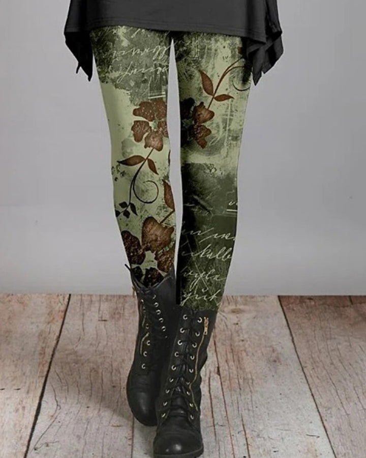 Bohemian Retro Leggings with Ethnic Prints – Ziva-1-S-The Livary