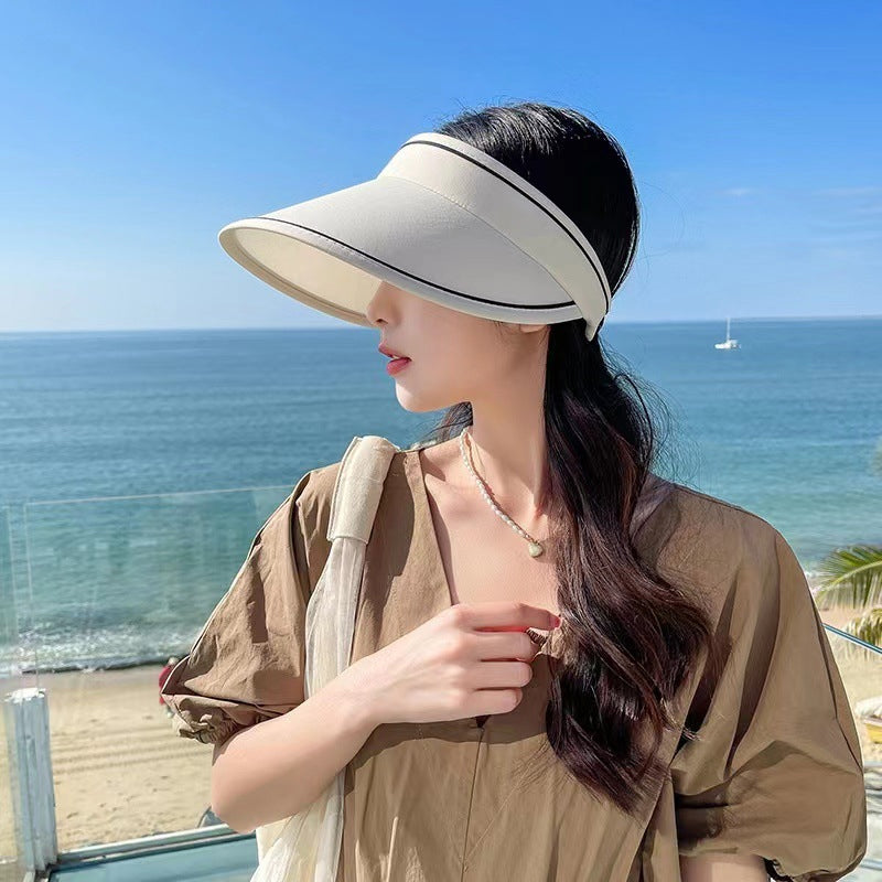Trendy roll-up sun hat with extra protection – FoldSun Pro-Black-The Livary