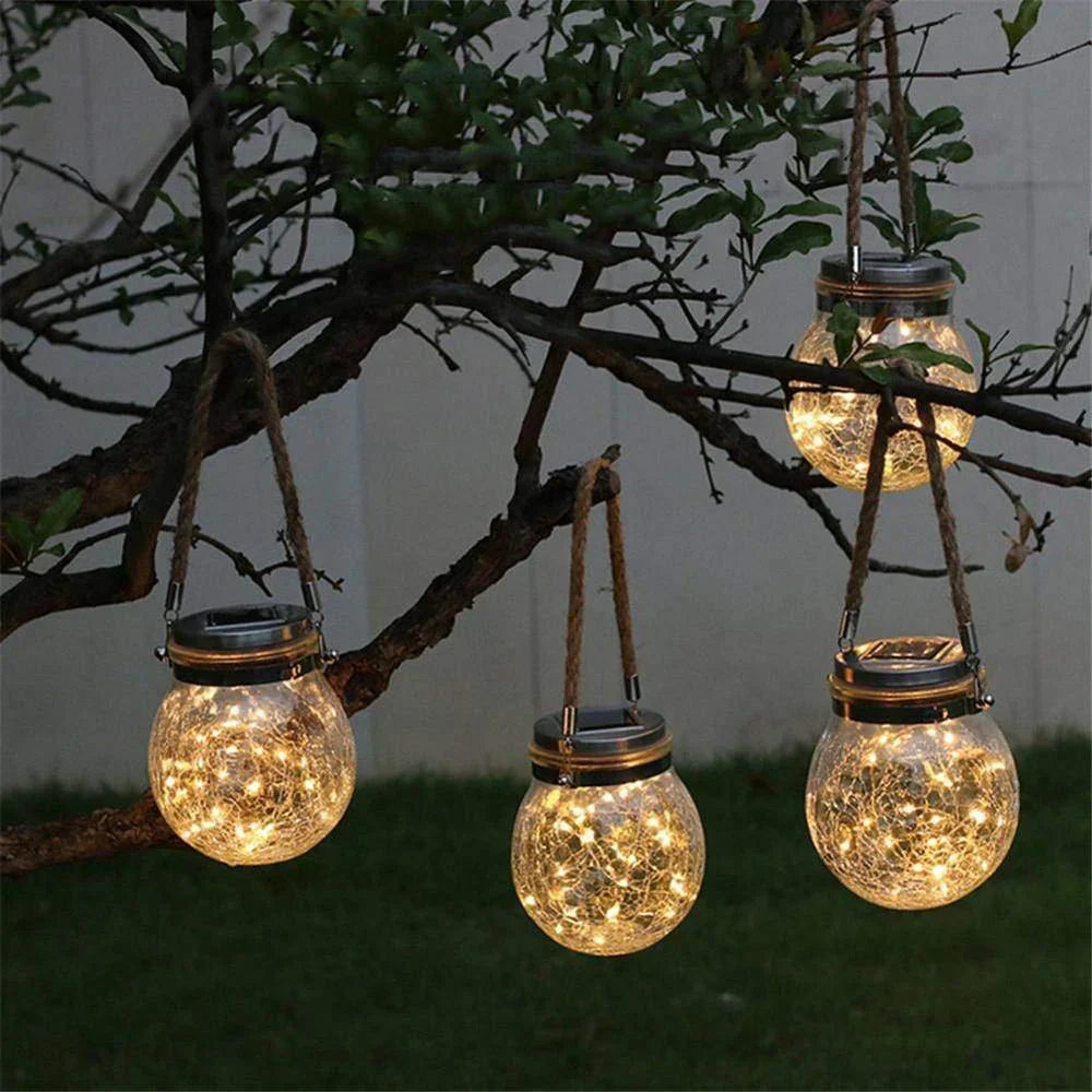 Solar Mason Jar Lamp-Warm White-Set of 2-The Livary