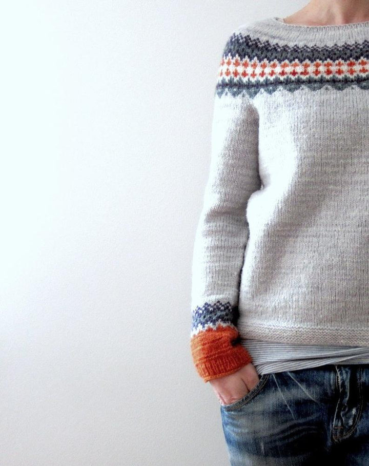 Scandinavian Trendy Sweater with Lively Pattern - NordicChic-S-The Livary