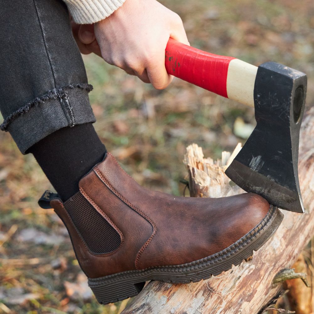 Orthopaedic Leather Safety Boots for Men - Matthias