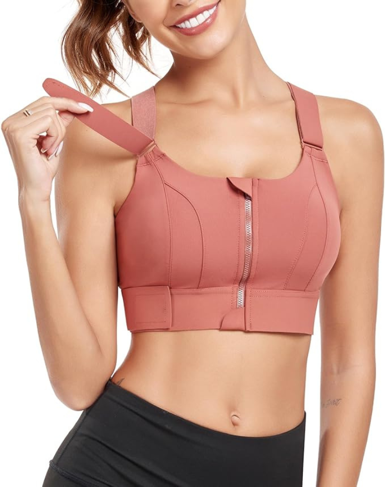 Adjustable High Support Sports Bra – Nova-Beige-S-The Livary
