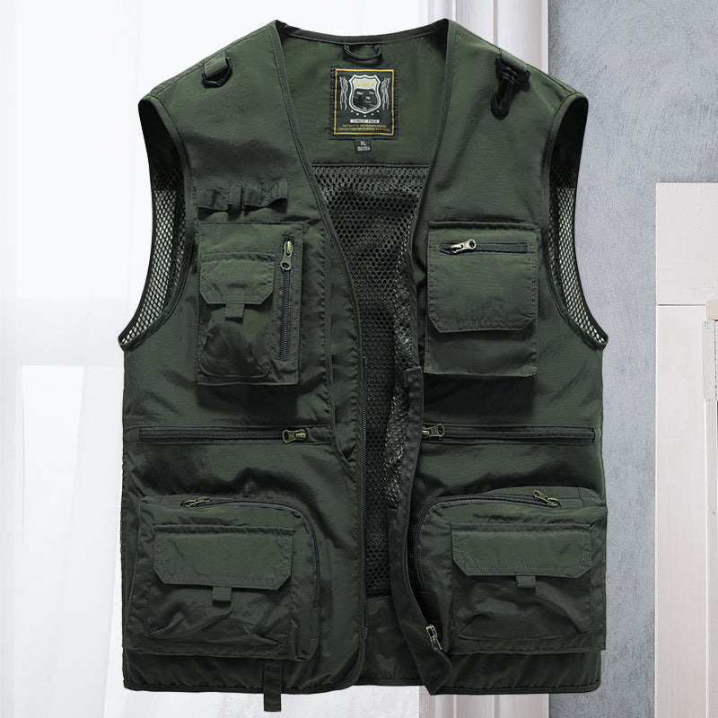 Light men's outdoor vest – Viktor-Army green-S-The Livary