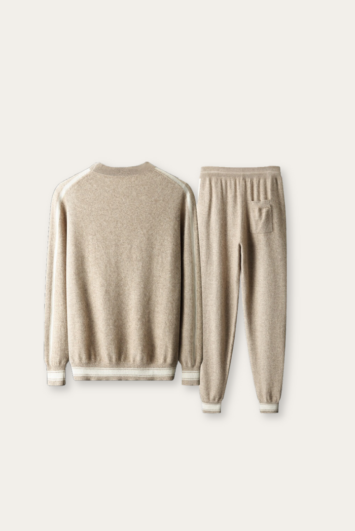 Light Brown Cashmere Merino Wool Set – Alessio-S-The Livary