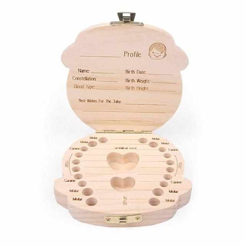 Wooden Tooth Box for Precious Memories - Tooth Treasure (1+1 FREE)-Boy-The Livary