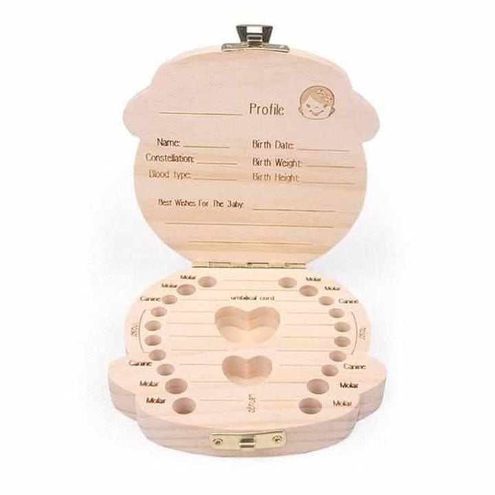 Wooden Tooth Box for Precious Memories - Tooth Treasure (1+1 FREE)-Boy-The Livary