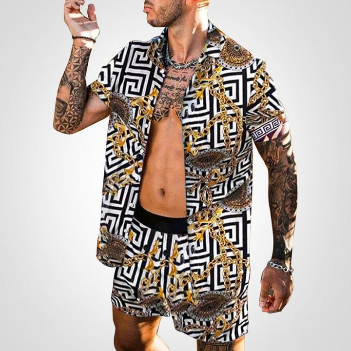 Two-piece men's set with print – Ruben-C-S-The Livary
