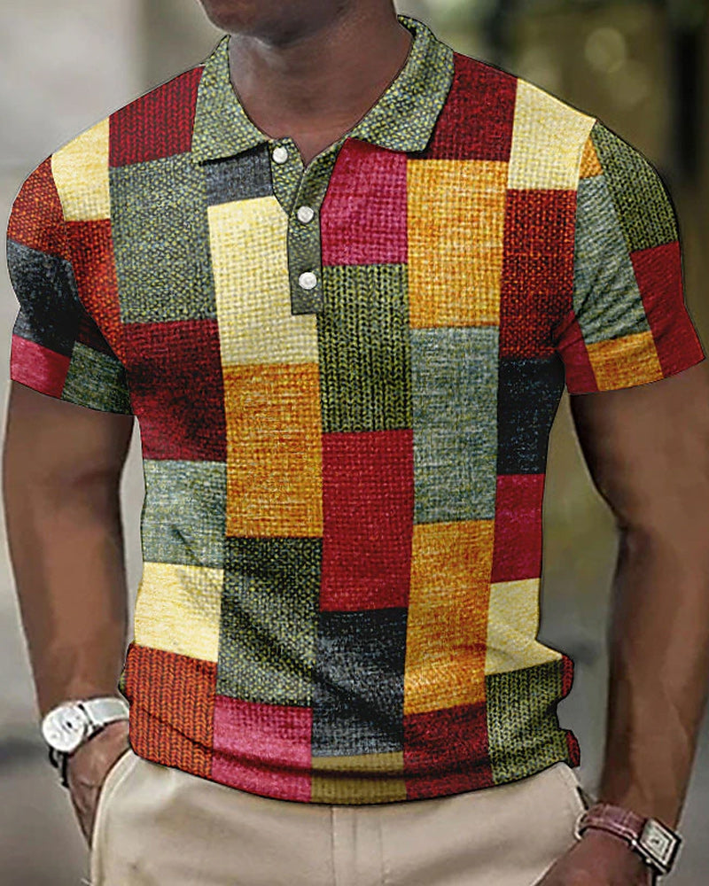 Checked Polo with Short Sleeves - Renaldo