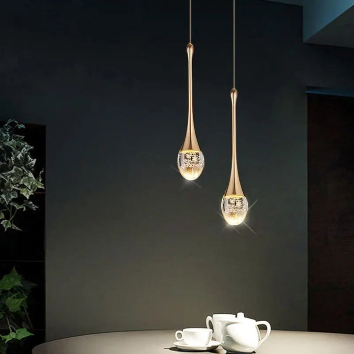 Glass Pendant Light with Warm Glow - Vetra-Gold-1 lamp-The Livary