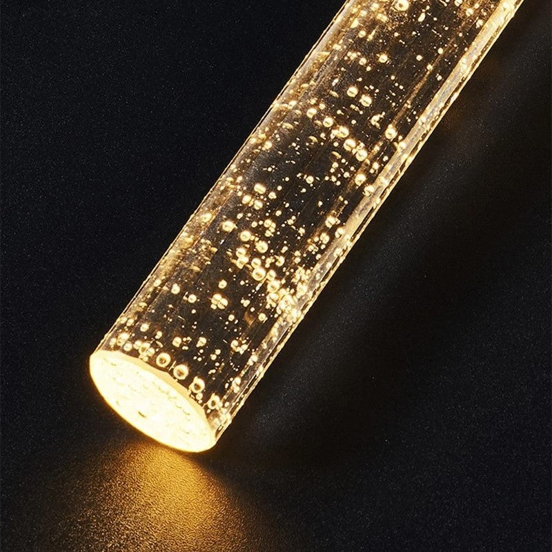 Glass Pendant Lamp in Cylindrical Shape - Lustreau-Gold-1 lamp-The Livary