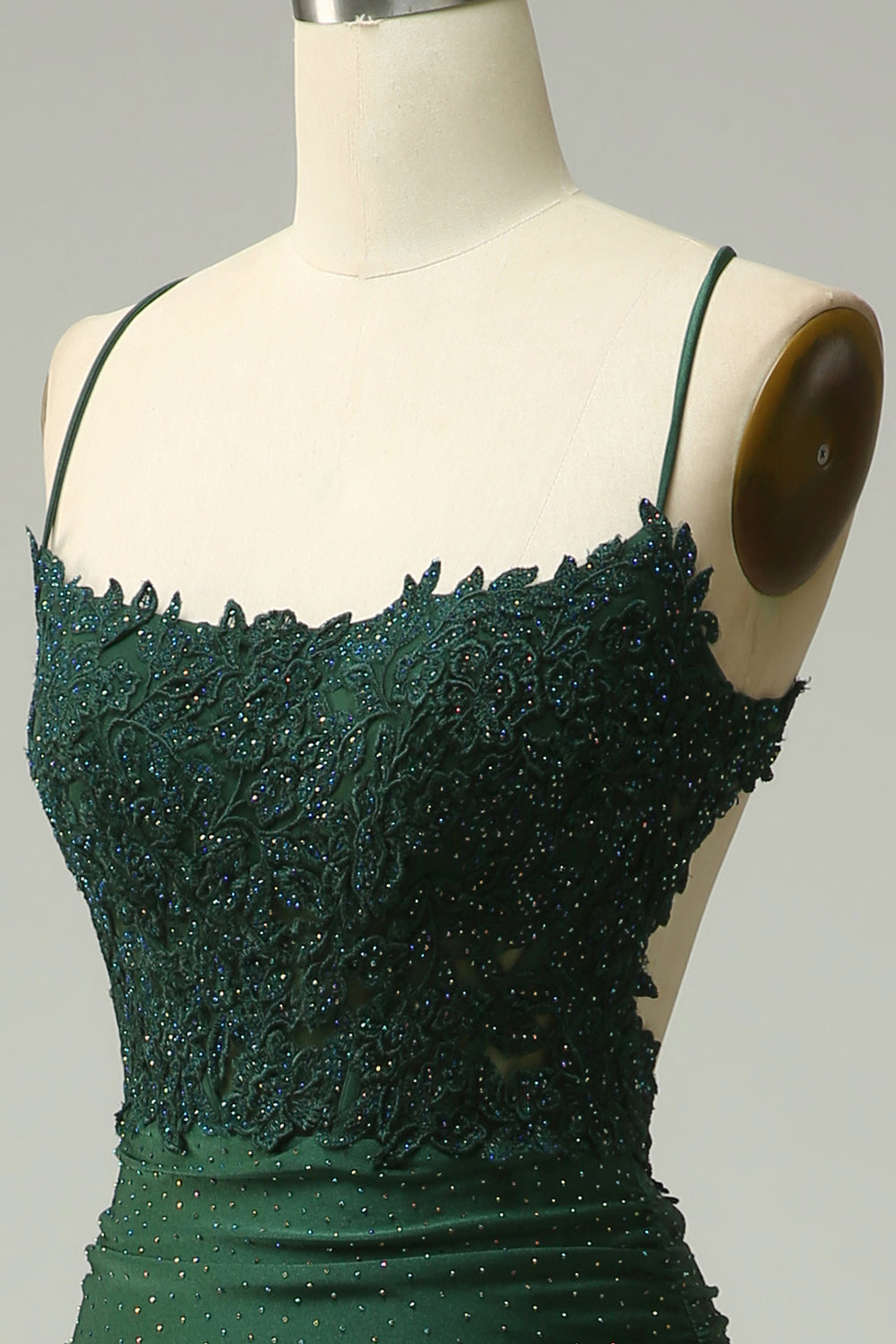 Stylish Mermaid Halter Neck Ball Gown - Lara-Dark green-EU32-The Livary