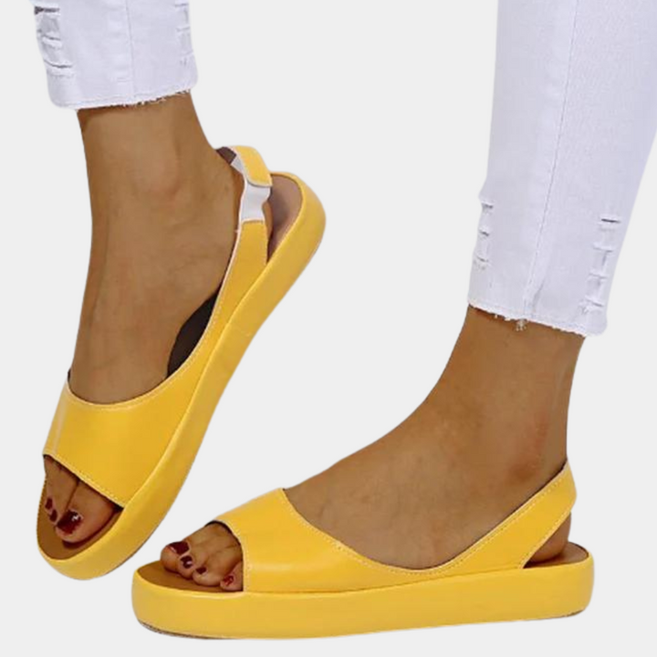 Comfortable ladies' summer shoes with a thick sole – Tilda-Yellow-2.5-The Livary